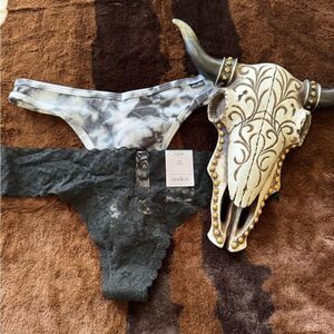 Auden Lace and Tie-Dye Thong Set